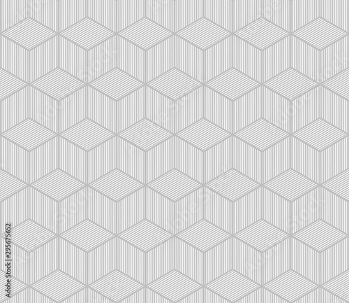 Seamless geometric pattern with cubes. Black and white geometric background. Vector illustration