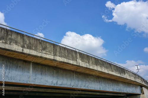 The bridge over the river under a nice blue sky
