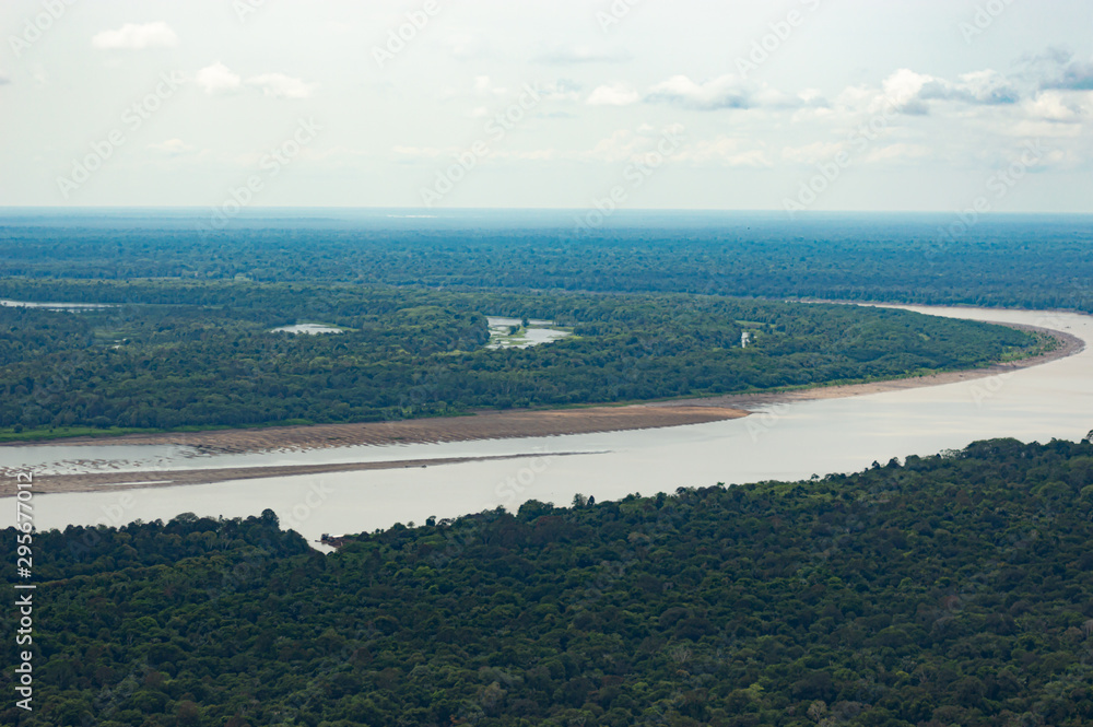 Visão aérea rio amazonas
