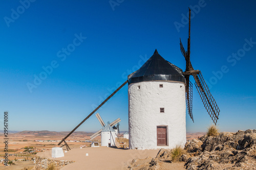 Windmills located in Consuegra village, Spain