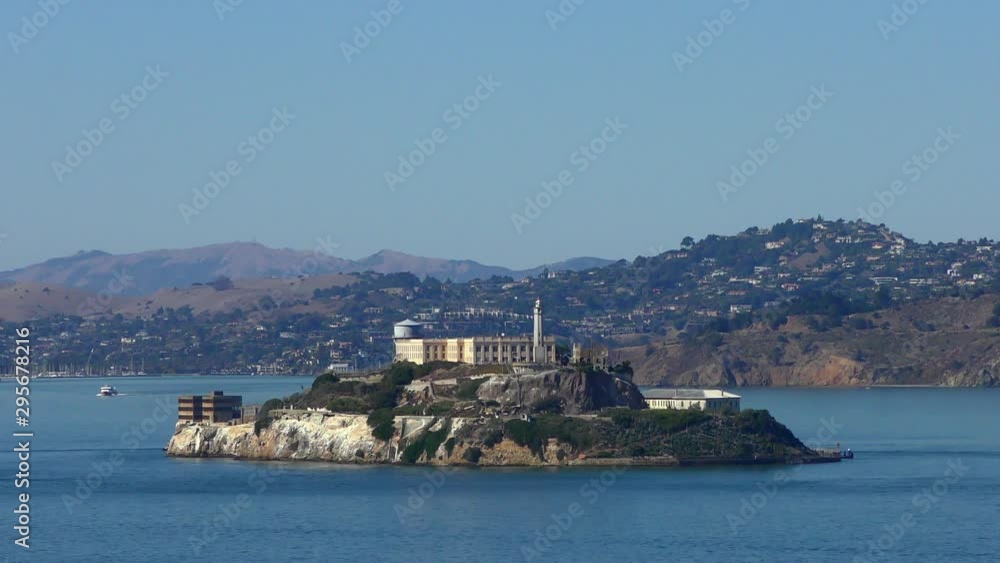 Alcatraz Island as seen from the Telegraph Hill in San Francisco, California, USA, 2018 Alcatraz Island as seen from the Telegraph Hill in San Francisco, California, USA, 2018