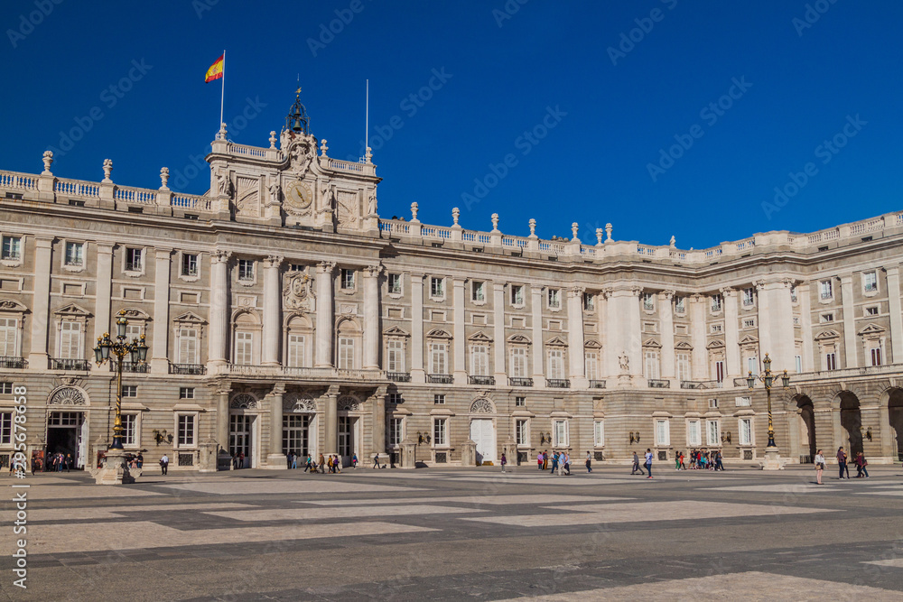 MADRID, SPAIN - OCTOBER 25, 2017: Royal Palace (Palacio Real) in Madrid, Spain