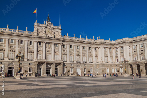 MADRID, SPAIN - OCTOBER 25, 2017: Royal Palace (Palacio Real) in Madrid, Spain