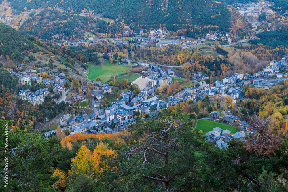 Aerial view of La Massana village, Andorra