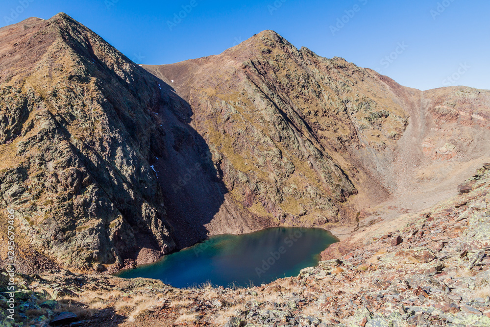 Estany Negre (Black Lake) in Parc Natural Comunal de les Valls del Comapedrosa national park in Andorra