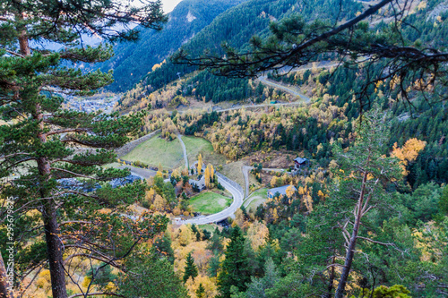 Road in Arinsal village, Andorra photo