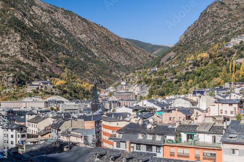 Aerial view of Escaldes-Engordany town, Andorra