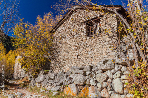 Stone house in Madriu-Perafita-Claror Valley, Andorra photo