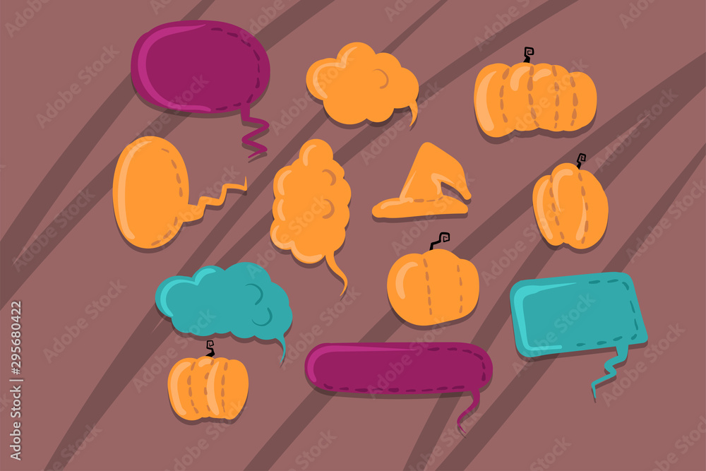 Fototapeta premium Happy halloween comic speech bubble for text