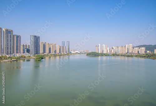 Scenery of Meixi Lake Park, Changsha City, Hunan Province, China © Lili.Q