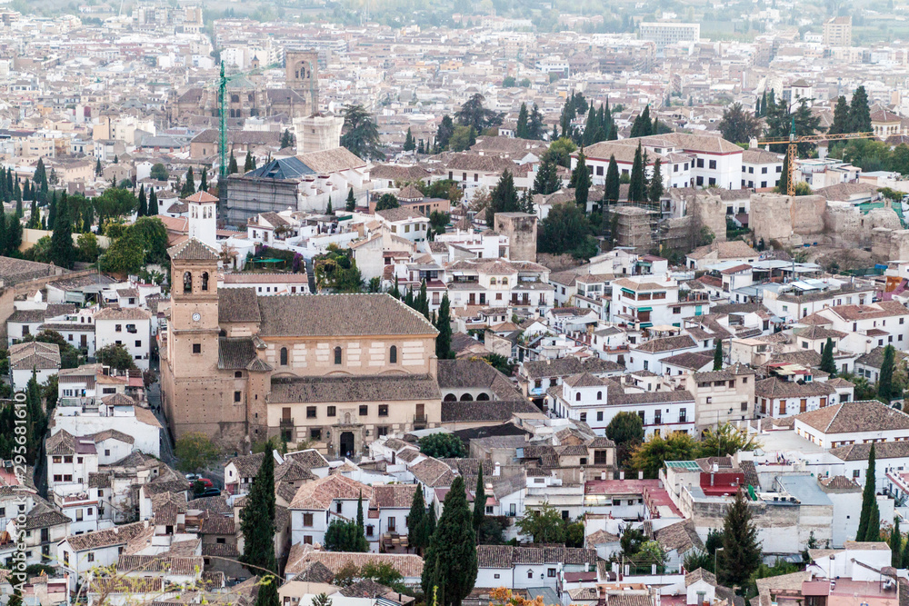 Aerial view of Granada, Spain