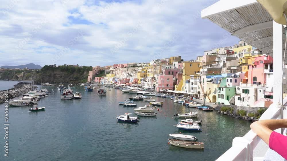 Colorful harbour in the beautiful island of Procida, near Napoli, Campania region, Italy. Colorful harbour in the beautiful island of Procida, near Napoli, Campania region, Italy.