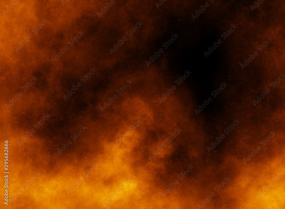 The fire in dark use for abstract background.