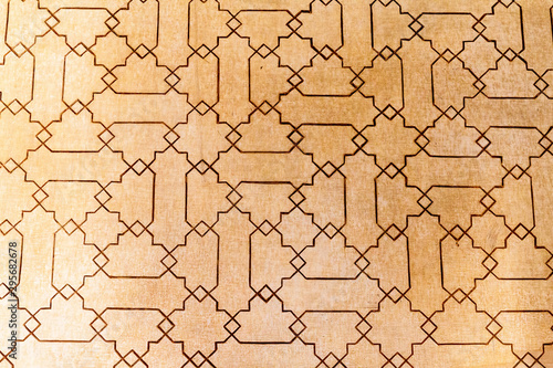 Detail of architecture at Nasrid Palaces (Palacios Nazaries) at Alhambra in Granada, Spain photo