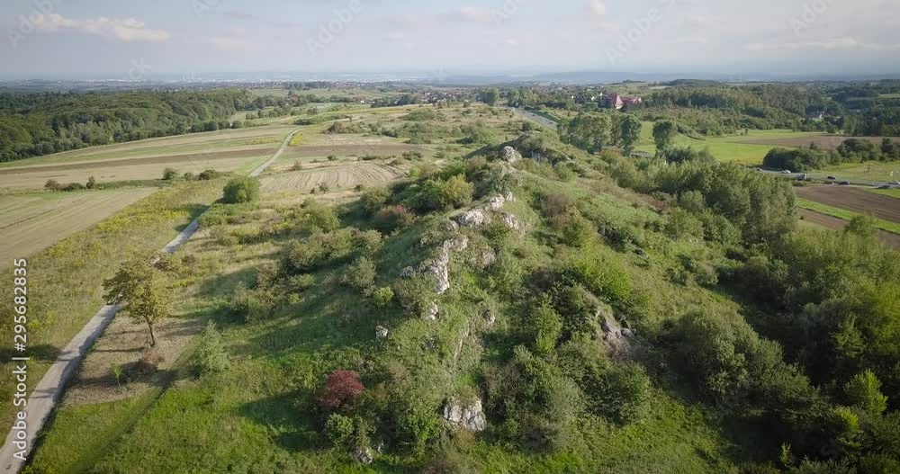 Ruins of an old furnace, Czajowice. Lime burning. Aerial shots Ruins of an old furnace, Czajowice. Lime burning. Aerial shots