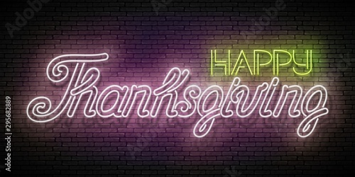 Glow Greeting Card with Happy Thanksgiving Inscription