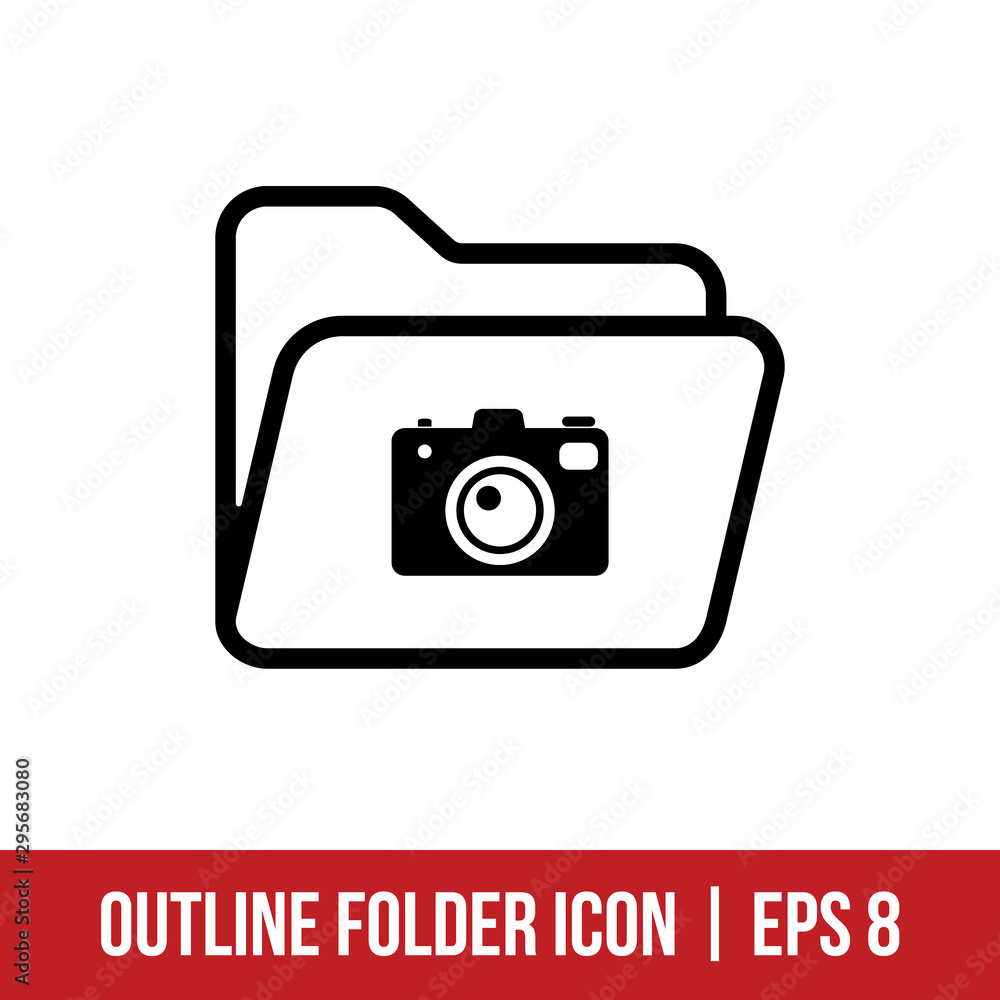 Folder Icon Vector Template Outline Folder Icon Vector Template Outline