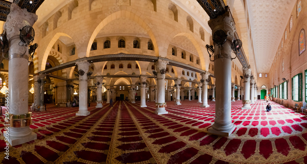Interior of Al Aqusa Mosque, Old Jerusalem