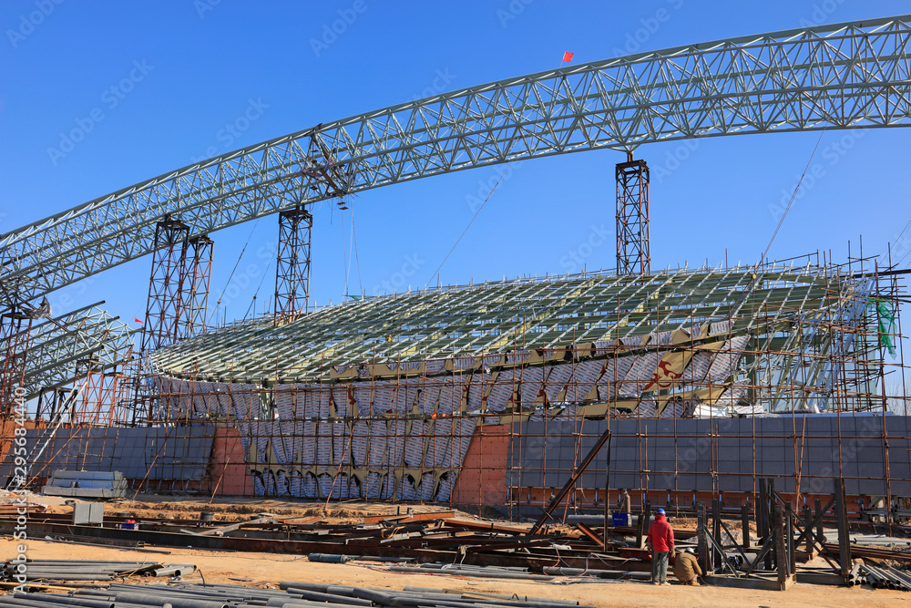 Naklejka premium steel pipe truss