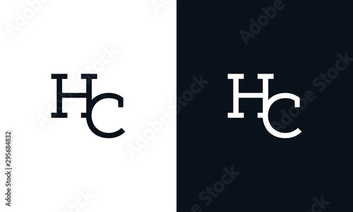 Minimalist line art letter HC logo. This logo icon incorporate with two letter in the creative way.