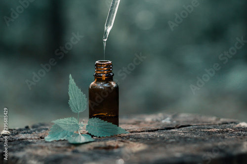 bottle of essential oil aromatherapy modern apothecary  photo
