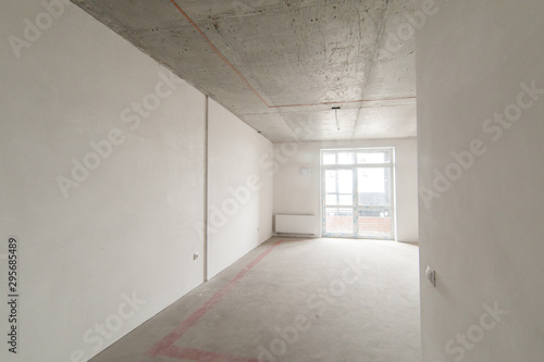 Russia  Moscow- May 17  2019  interior room apartment. standard repair decoration in hostel. self-finish rough repair