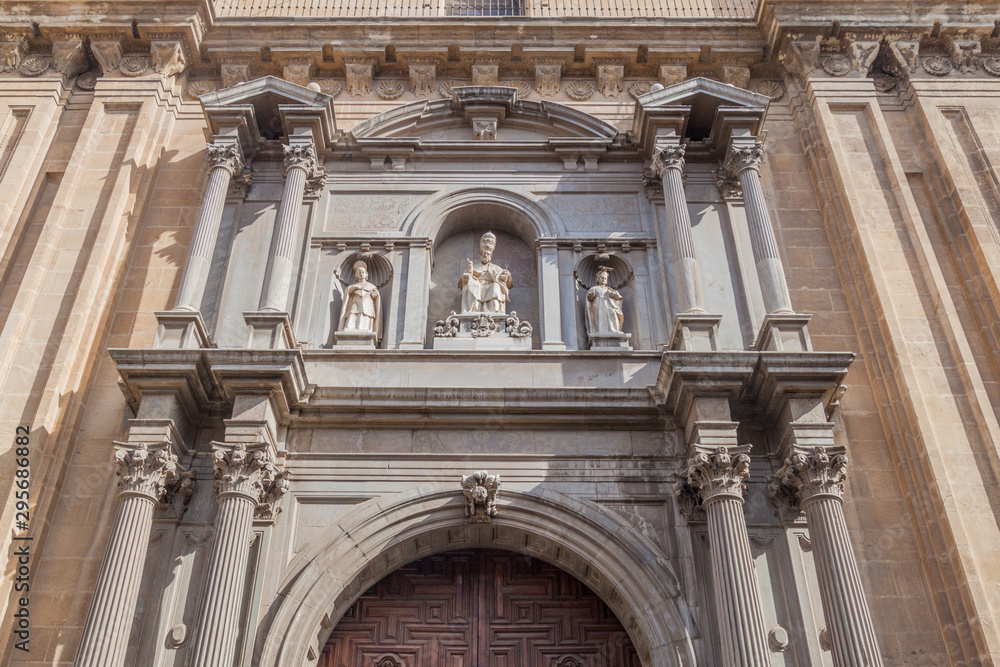 Portal of Iglesia del Sagrario church in Granada, Spain