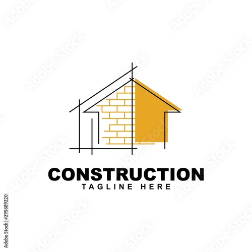 Stampa su tela Home build illustration symbol logo design template