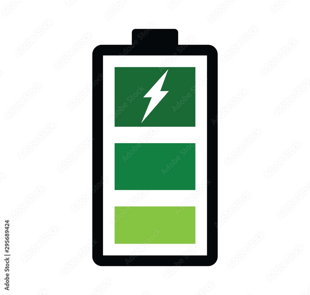 Battery charging flat icon. charge symbol. Simple, flat design for web or  mobile app. Status. Battery icon. Electric battery vector Stock Vector |  Adobe Stock