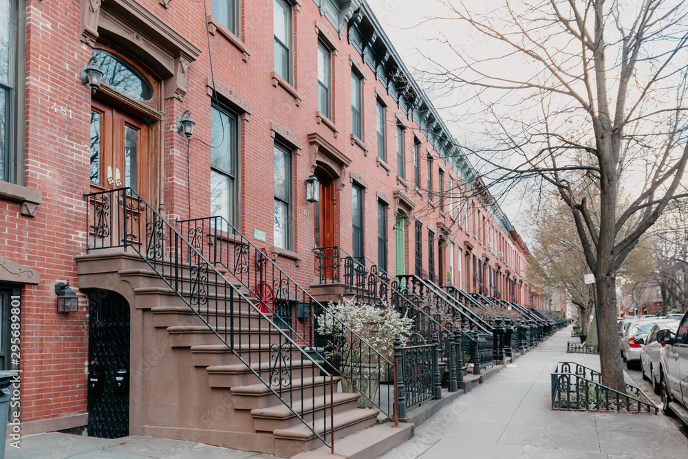 street with apartments in Brooklyn, new york
