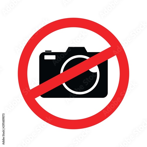 No camera SLR. sign,camera or photo,record,video recording isolated on white background,warning label icons