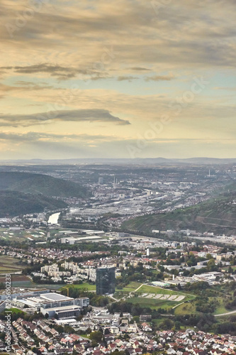 High angle view of Neckar Valley next to Stuttgart © marako85