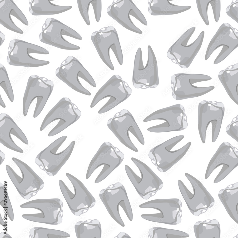 tooth pattern realistic vector illustration 