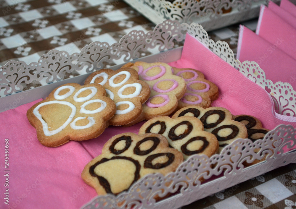 Galletas decoradas, patas de gatitos Galletas decoradas, patas de gatitos