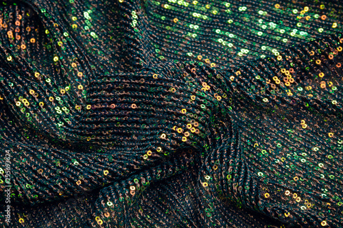 Fabric sequins multicolored background texture