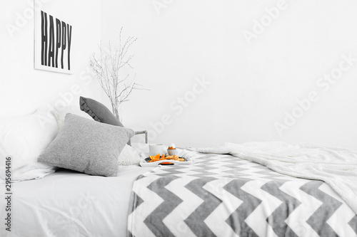 Interior of light modern be...