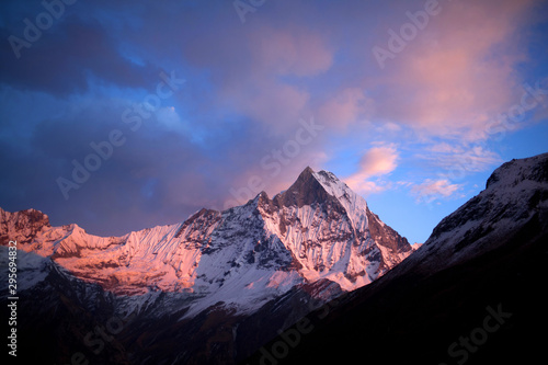 Mount Machapuchare  Fishtail   view from Annapurna Base Camp  Nepal