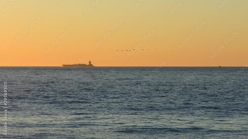 Sunset over the Pacific Ocean as seen from Baker Beach in San Francisco, California, USA Sunset over the Pacific Ocean as seen from Baker Beach in San Francisco, California, USA
