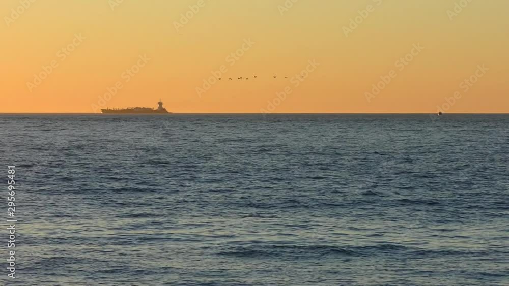 Sunset over the Pacific Ocean as seen from Baker Beach in San Francisco, California, USA Sunset over the Pacific Ocean as seen from Baker Beach in San Francisco, California, USA