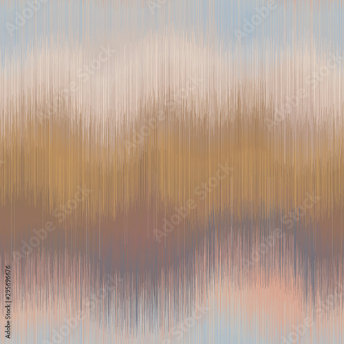 Soft blurry ikat gradient ombre seamless repeat vector pattern in natural terra cotta desert colors.  Abstract landscape, ancient weaving.  Great for home decor, fashion, stationary.  Generative art.