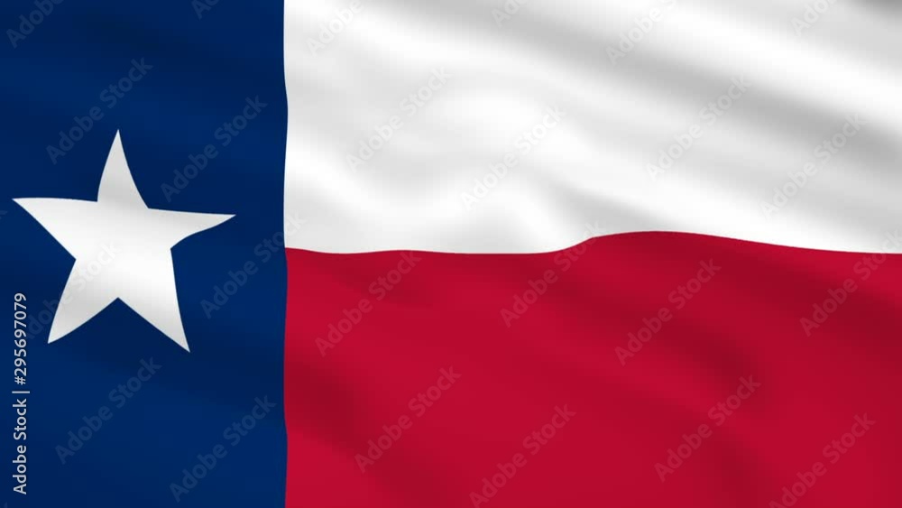 Texas USA flag waving in the wind