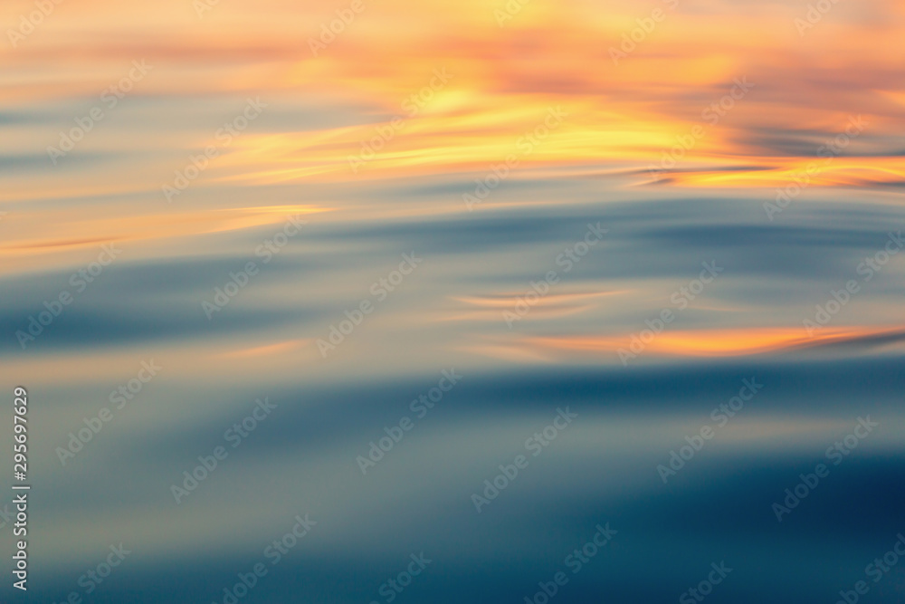 Water background blurred natural background golden light vintage style tone image