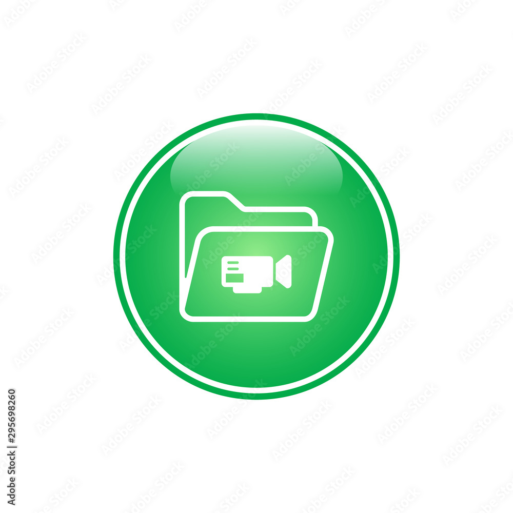 Folder Icon Vector Inside Glossy Circle Template Folder Icon Vector Inside Glossy Circle Template
