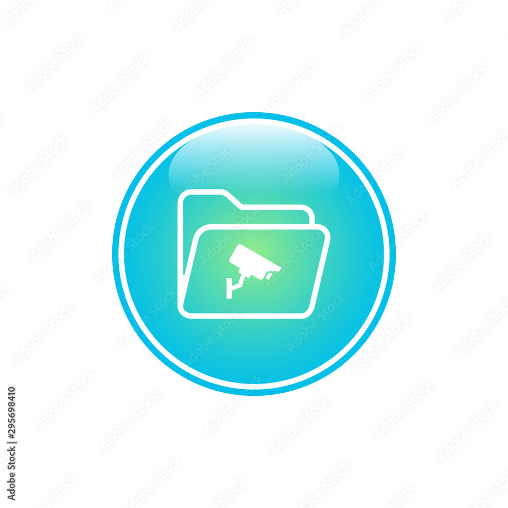 Folder Icon Vector Inside Glossy Circle Template Folder Icon Vector Inside Glossy Circle Template