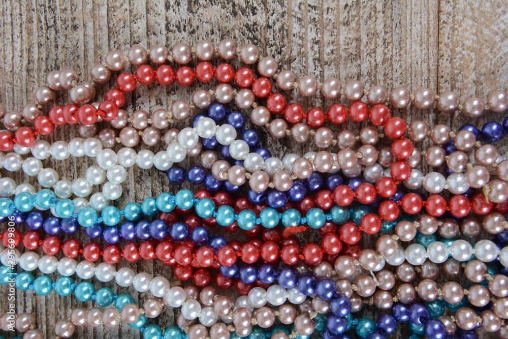 Background of colorful beads on the table. Background of colorful beads on the table.