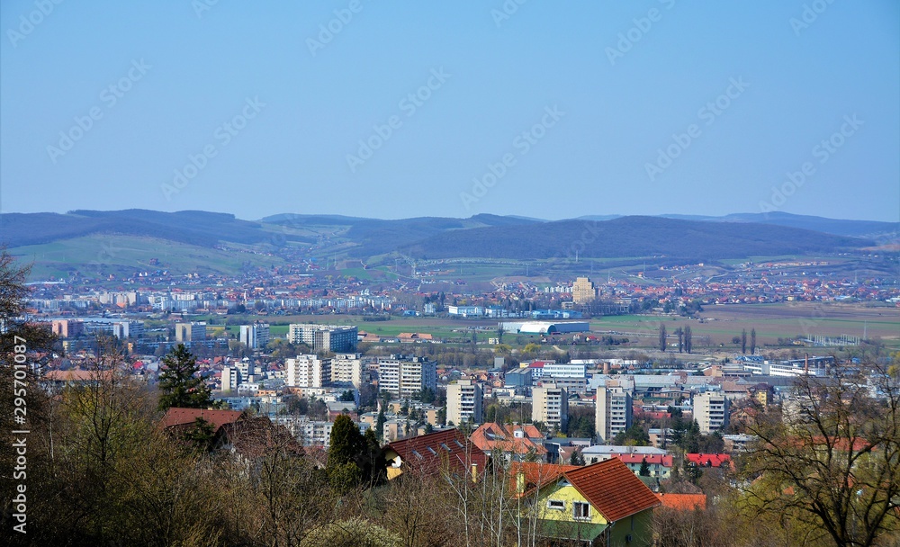 Fototapeta premium Targu Mures municipality, Mures County- Romania 03.Mar.2019 It is located in the Transylvanian Plateau.