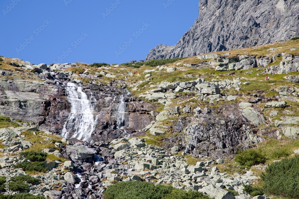 Velicky waterfall in High Tatras National park, Slovakia
