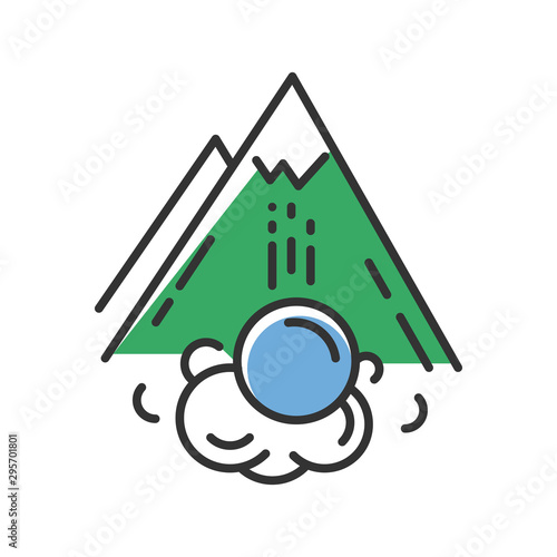 Avalanche green color icon