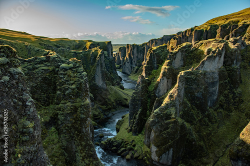 Schilderij op canvas Fjaðrárgljúfur