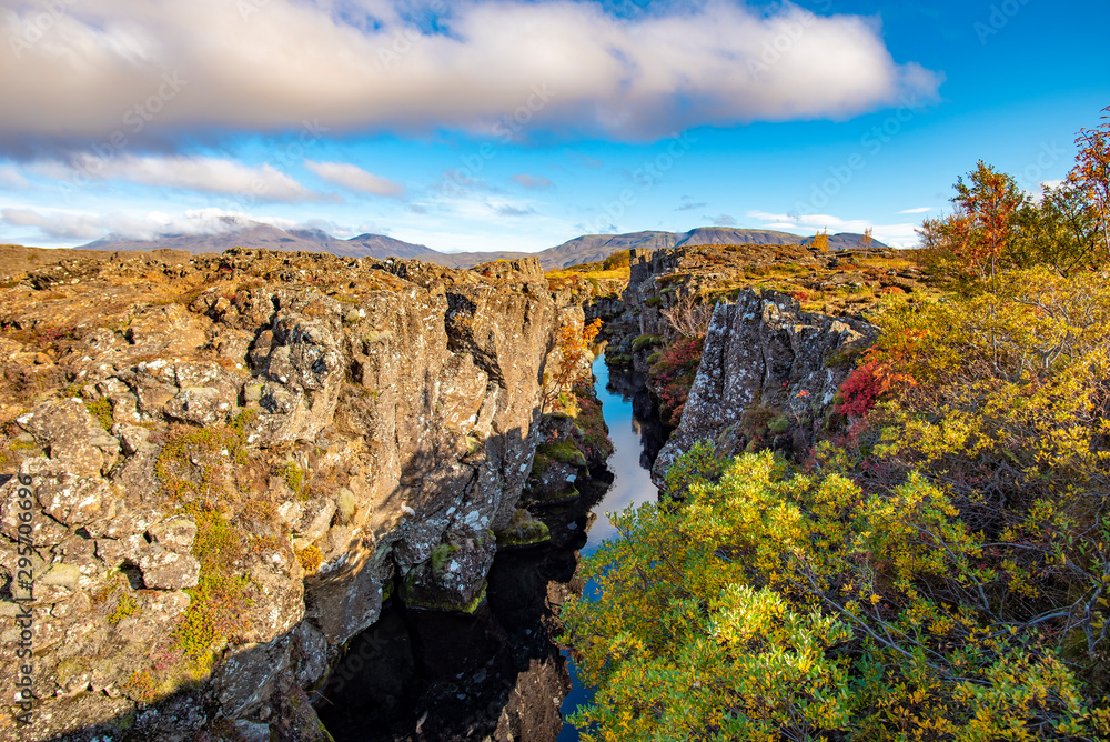 Canyon in Thingvellir Canyon in Thingvellir